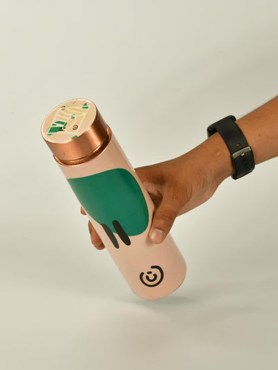 Mayii - Trendy copper bottle sporting abstract designs