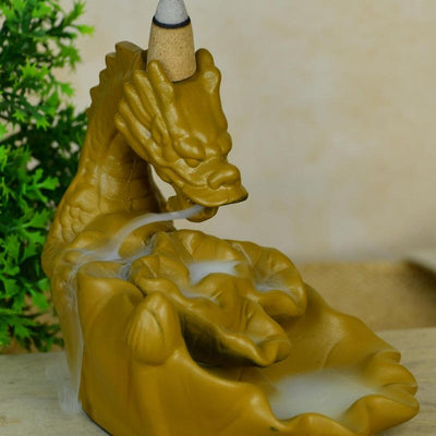 Dragon Smoke Fountain by Mayii - Beautiful Resin Showpiece for Home Decor