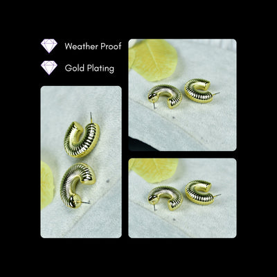 Mayii 3/4 Textured Round CCB Earrings – One Size image 3