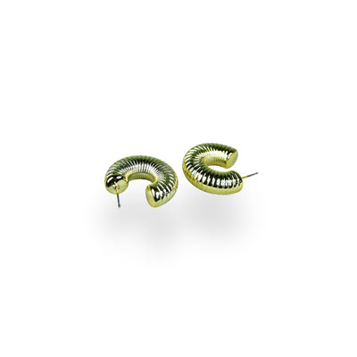 Mayii 3/4 Textured Round CCB Earrings – One Size