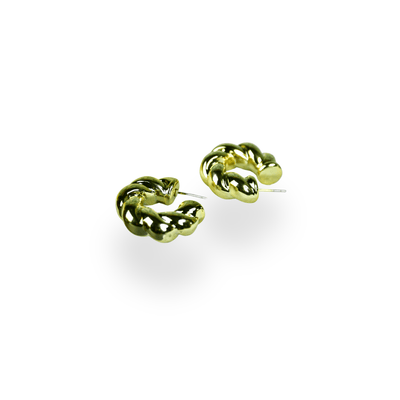 Mayii 3/4 Twisted Textured Round CCB Earrings – One Size