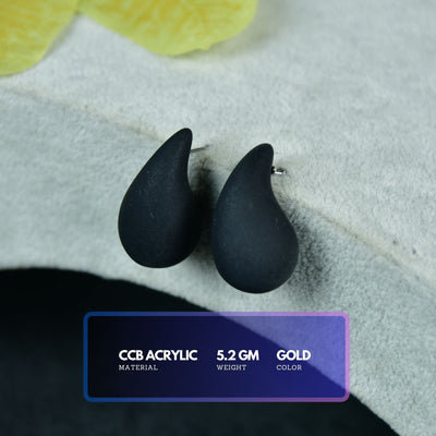 MAYII Black CCB Tera Drop Earrings-One Size