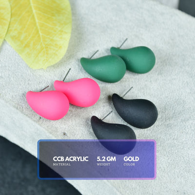 MAYII CCB Tera Drop Earrings Set Pink Green Black-One Size image 4