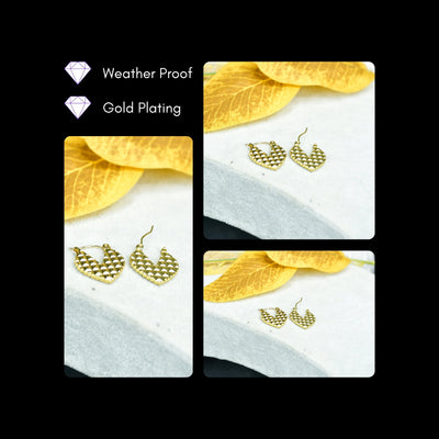 MAYII Ear Cut Petals Gold Stainless Steel Earrings -One Size