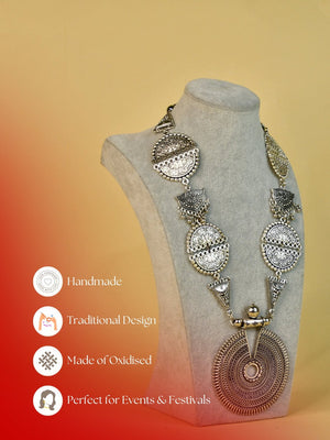 Mayii German Silver Necklace: Handcrafted Mandala Design image 3