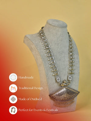 Mayii German Silver Necklace: Triangular Flower Design image 3