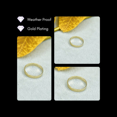 MAYII - Gold Flat Round Ring Stainless Steel - One Size image 3