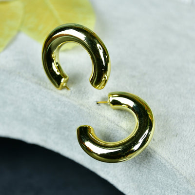 Mayii Golden 3/4 Round CCB Earrings – One Size