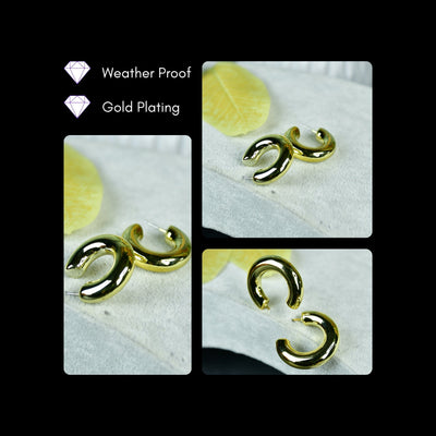 Mayii Golden 3/4 Round CCB Earrings – One Size