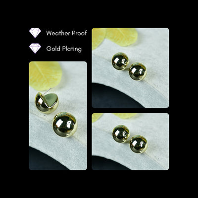 Mayii Golden Ball Shaped CCB Earrings – One Size image 4
