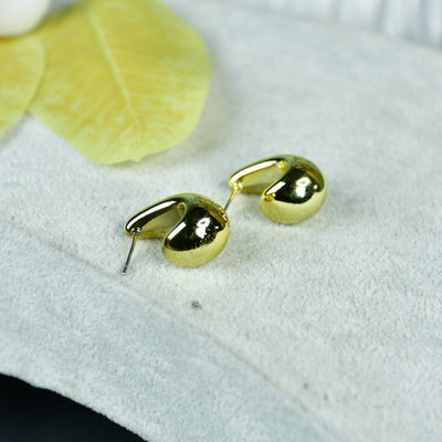 Mayii Golden Teardrop Crescent Round CCB Earrings – One Size