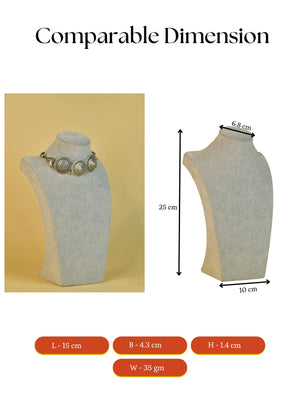Mayii Handcrafted German Silver Choker: Floral & Triangle Design image 4
