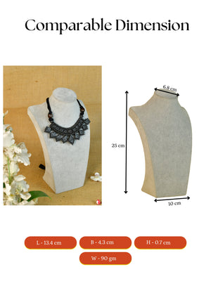 Mayii Handcrafted Terracotta Choker: Kite Pattern Design image 4
