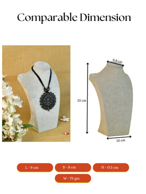 Mayii Handcrafted Terracotta Necklace: Large Flower Pendant image 4