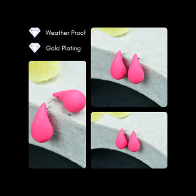 MAYII Pink CCB Tera Drop Earrings -One Size image 4