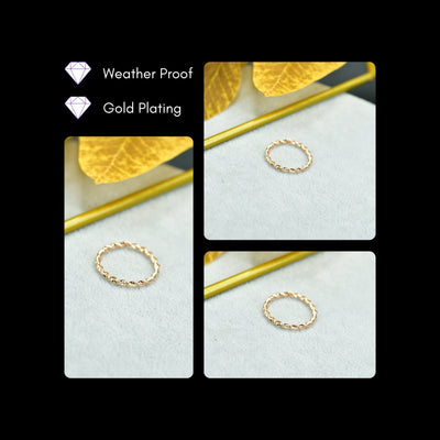 MAYII - Rose Gold Twisted Metal Ring Stainless Steel - One Size image 3