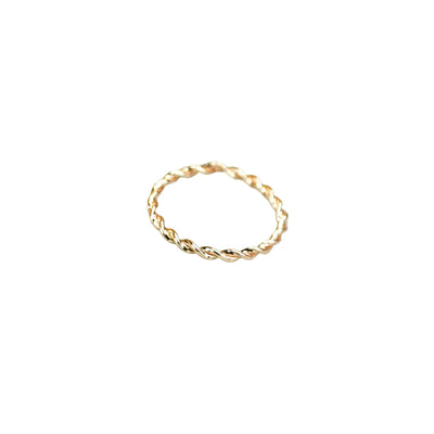 MAYII - Rose Gold Twisted Metal Ring Stainless Steel - One Size image 4
