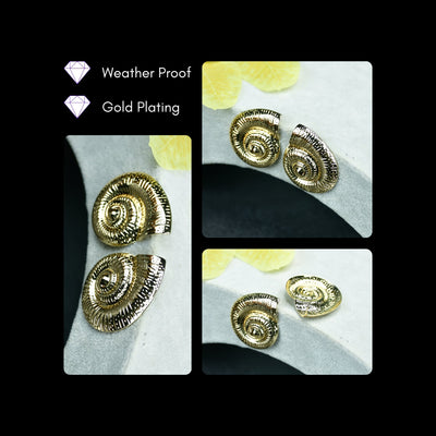 MAYII Shell Gold Stainless Steel Earrings -One Size