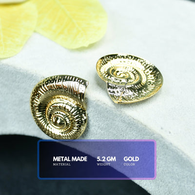 MAYII Shell Gold Stainless Steel Earrings -One Size image 3