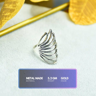 MAYII - Silver Butterfly Wing Ring Set Stainless Steel - One Size image 3