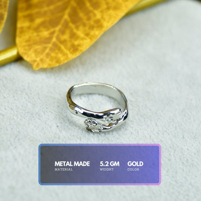 MAYII - Silver Hand in Hand Ring Stainless Steel - One Size