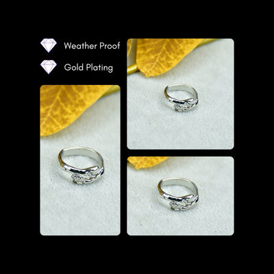 MAYII - Silver Hand in Hand Ring Stainless Steel - One Size image 4