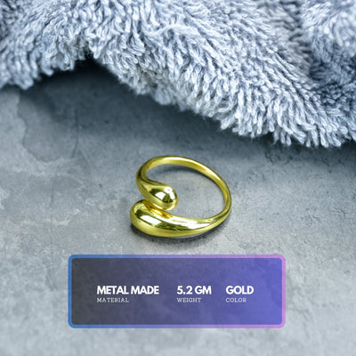 MAYII - Silver Teardrop Ends Ring Stainless Steel - One Size image 3