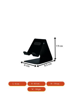Mayii - Trendy Black Metal Phone Holder - Perfect Gift image 3