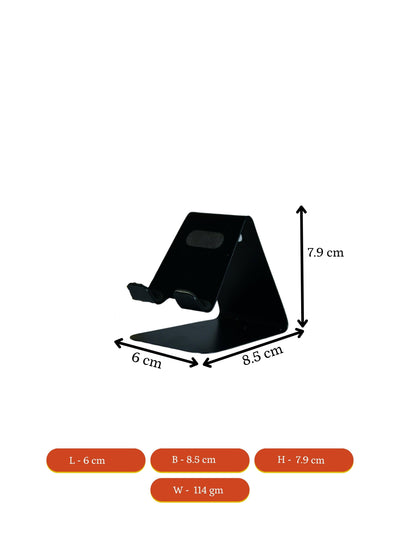 Mayii - Trendy Black Metal Phone Holder - Perfect Gift