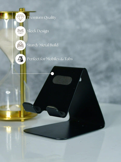 Mayii - Trendy Black Metal Phone Holder - Perfect Gift