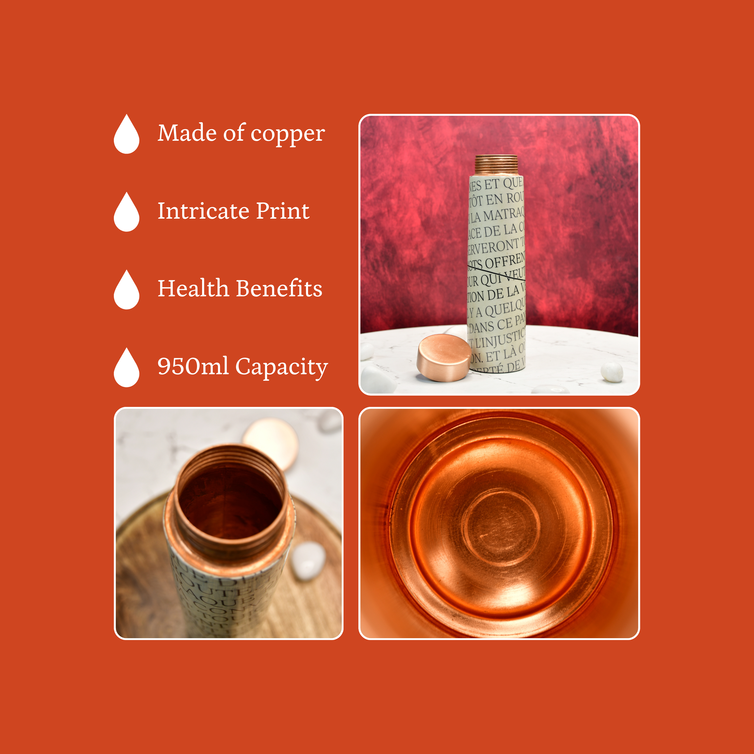 Mayii - French vocabulary-inspired copper bottle