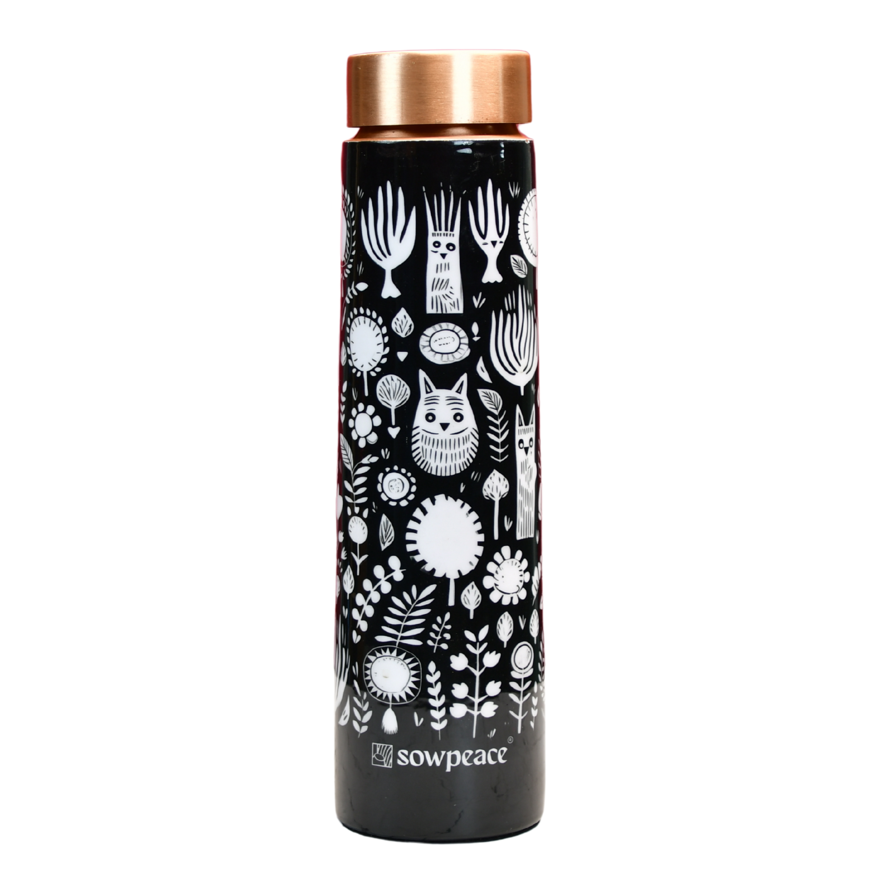 Mayii Noir Abstract Copper Bottle