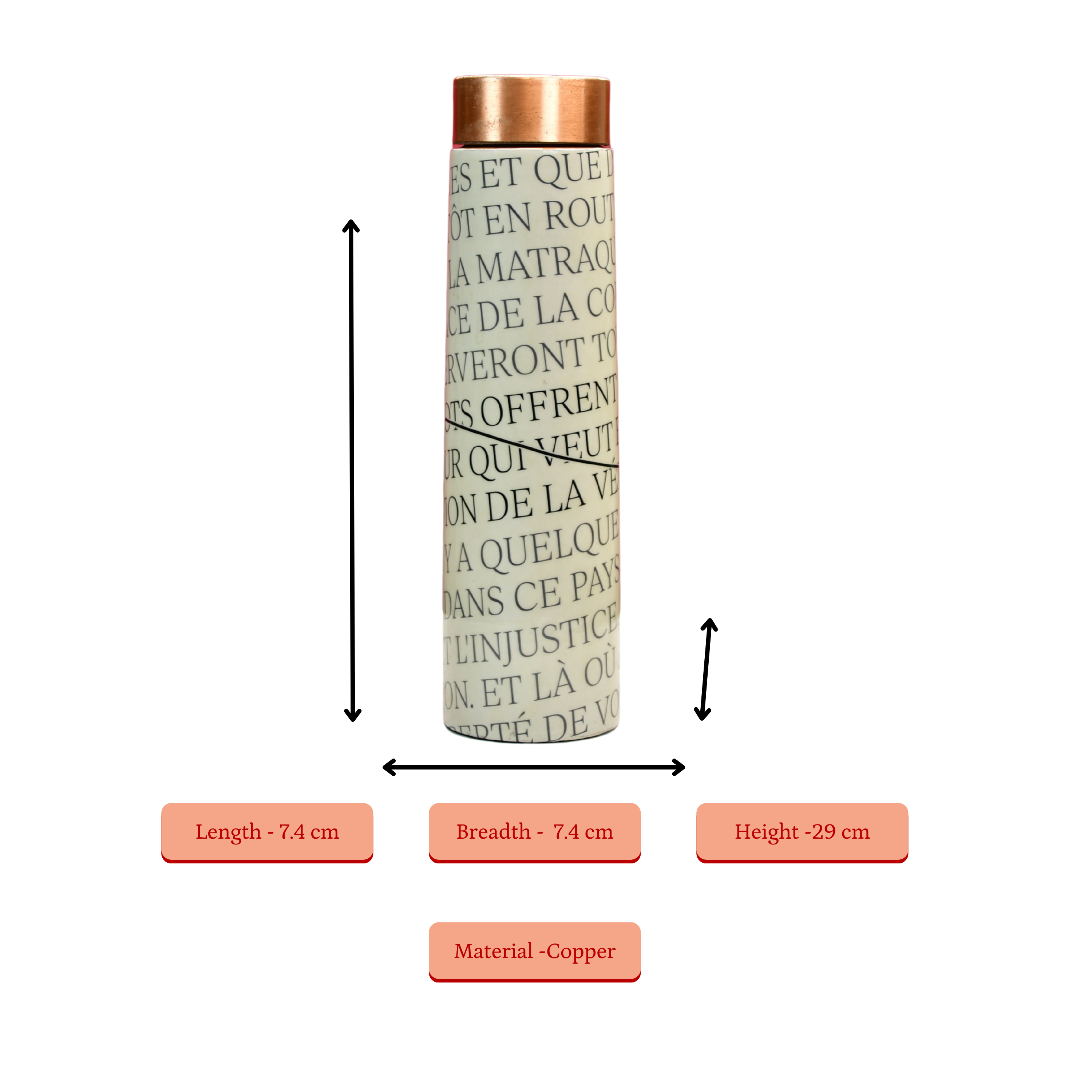 Mayii - French vocabulary-inspired copper bottle