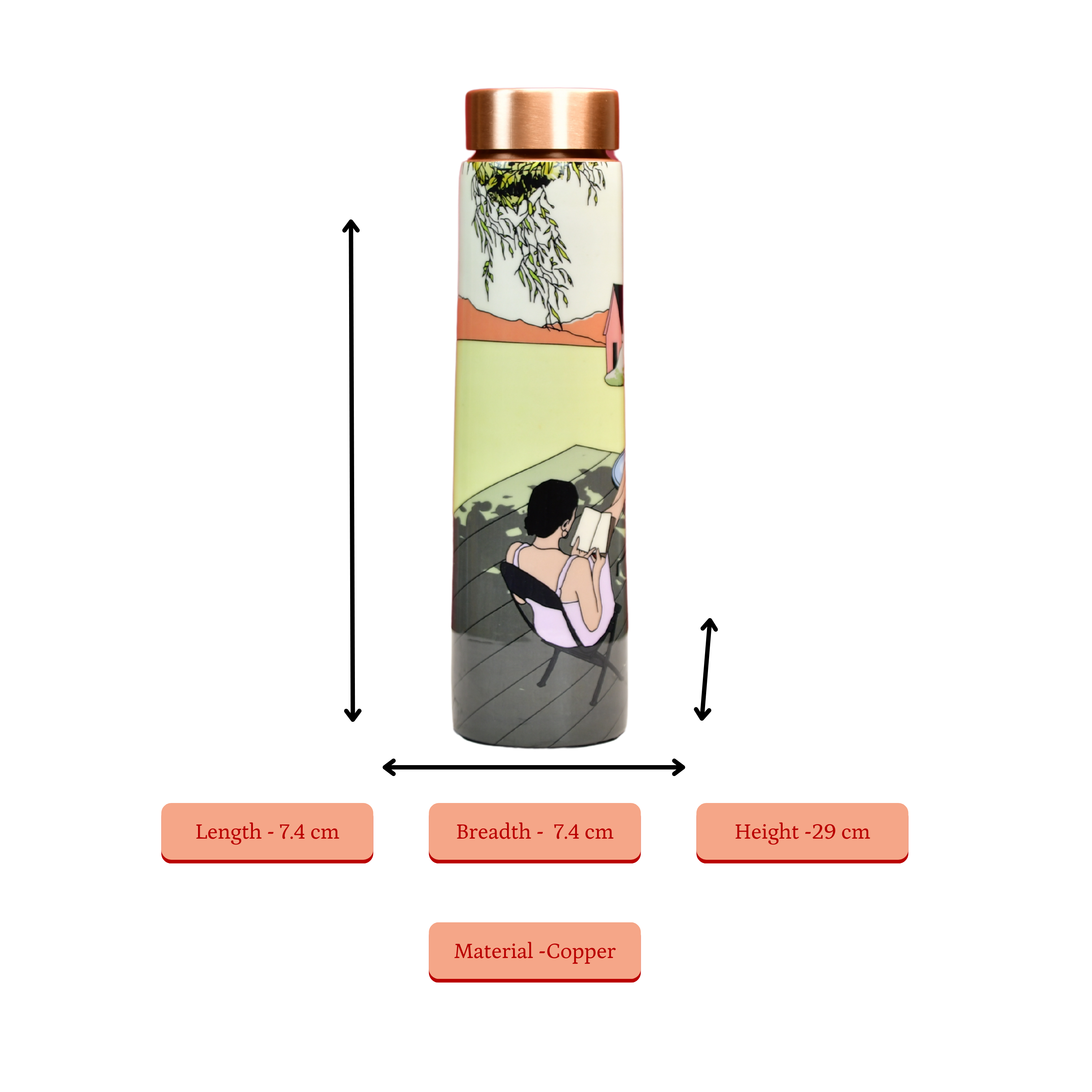 Mayii - Outdoor lawn-inspired stylish copper bottle