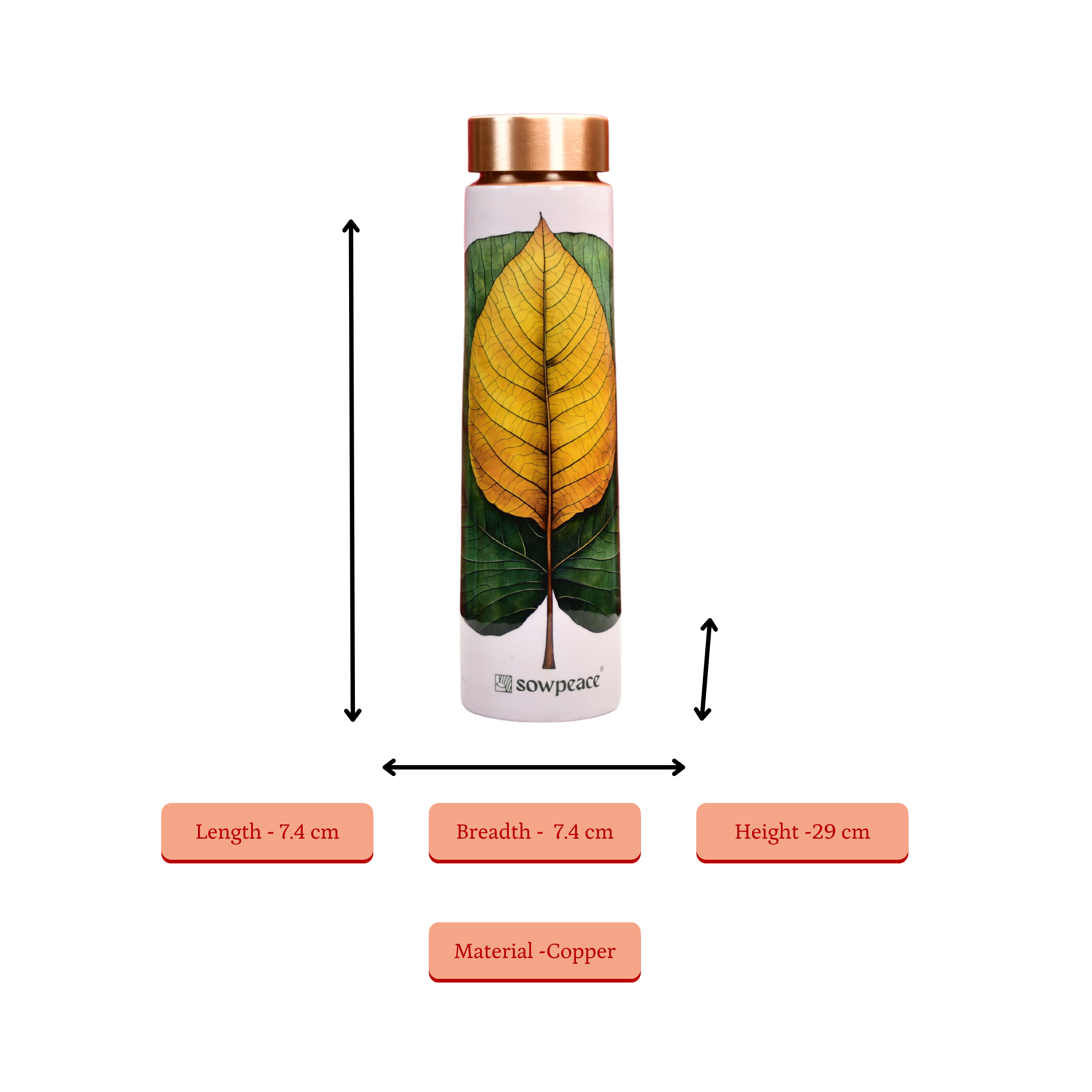 Mayii Ethereal Leaf Copper Bottle