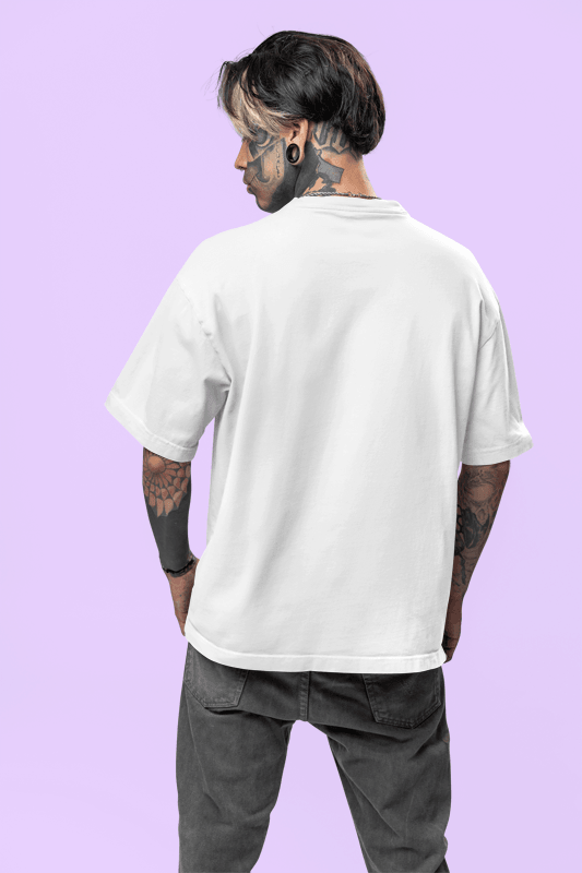Mayii | Coldplay India Concert 2025 Special Edition Bold White Oversized Tee | Concert Ready - Mayii