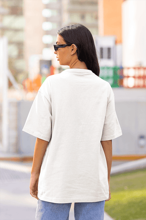 Mayii | Coldplay India Concert 2025 Special Edition Bold White Oversized Tee | Concert Ready - Mayii