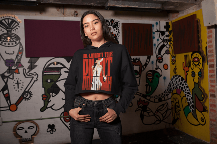 Mayii | Diljit Dosanjh Concert 2024 Women's Crop Hoodie | Punjabi Beats & Style Special Edition - Mayii