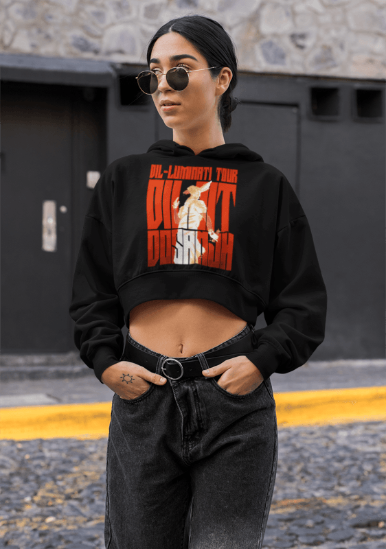 Mayii | Diljit Dosanjh Concert 2024 Women's Crop Hoodie | Punjabi Beats & Style Special Edition - Mayii