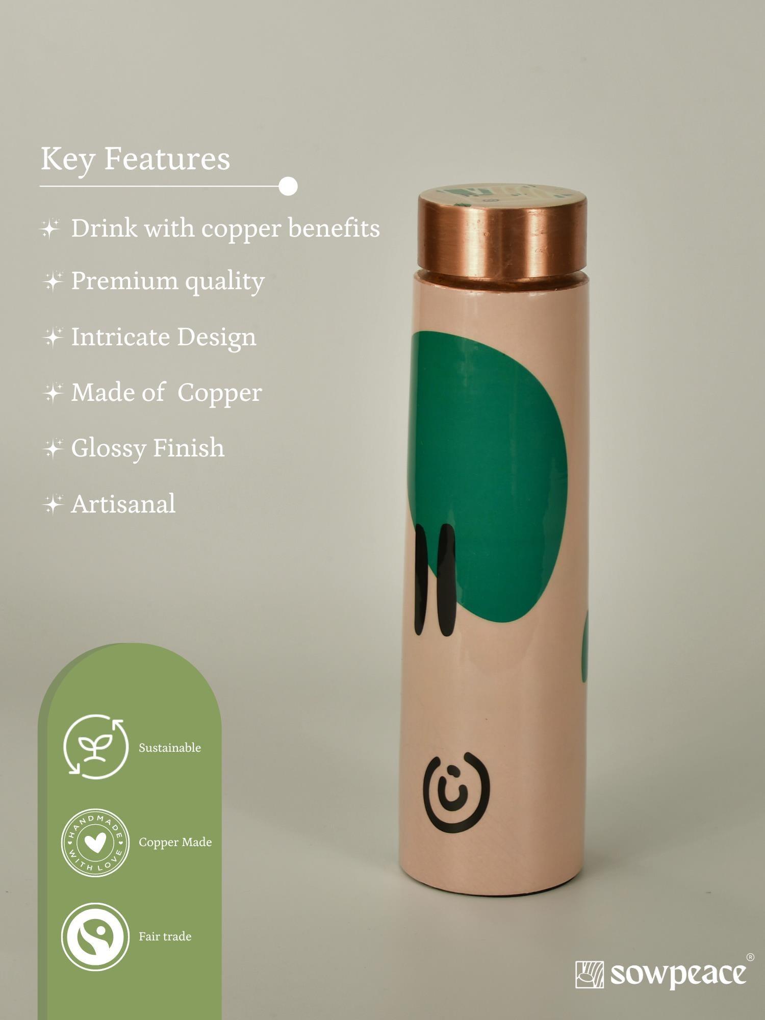 Mayii - Trendy copper bottle sporting abstract designs - Mayii