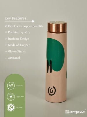 Mayii - Trendy copper bottle sporting abstract designs - Mayii