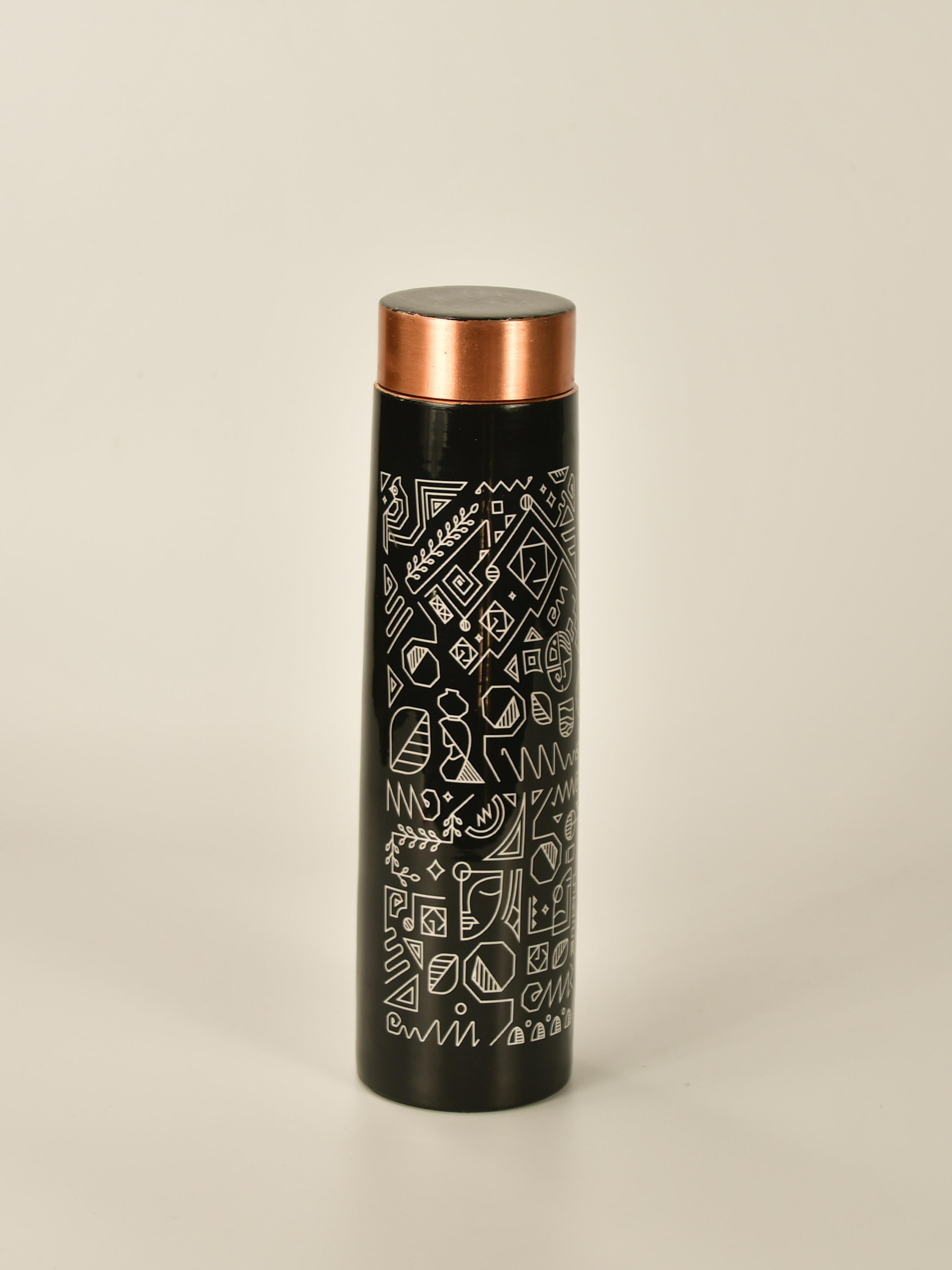 Mayii - Printed copper bottle showcasing indigenous artforms - Mayii