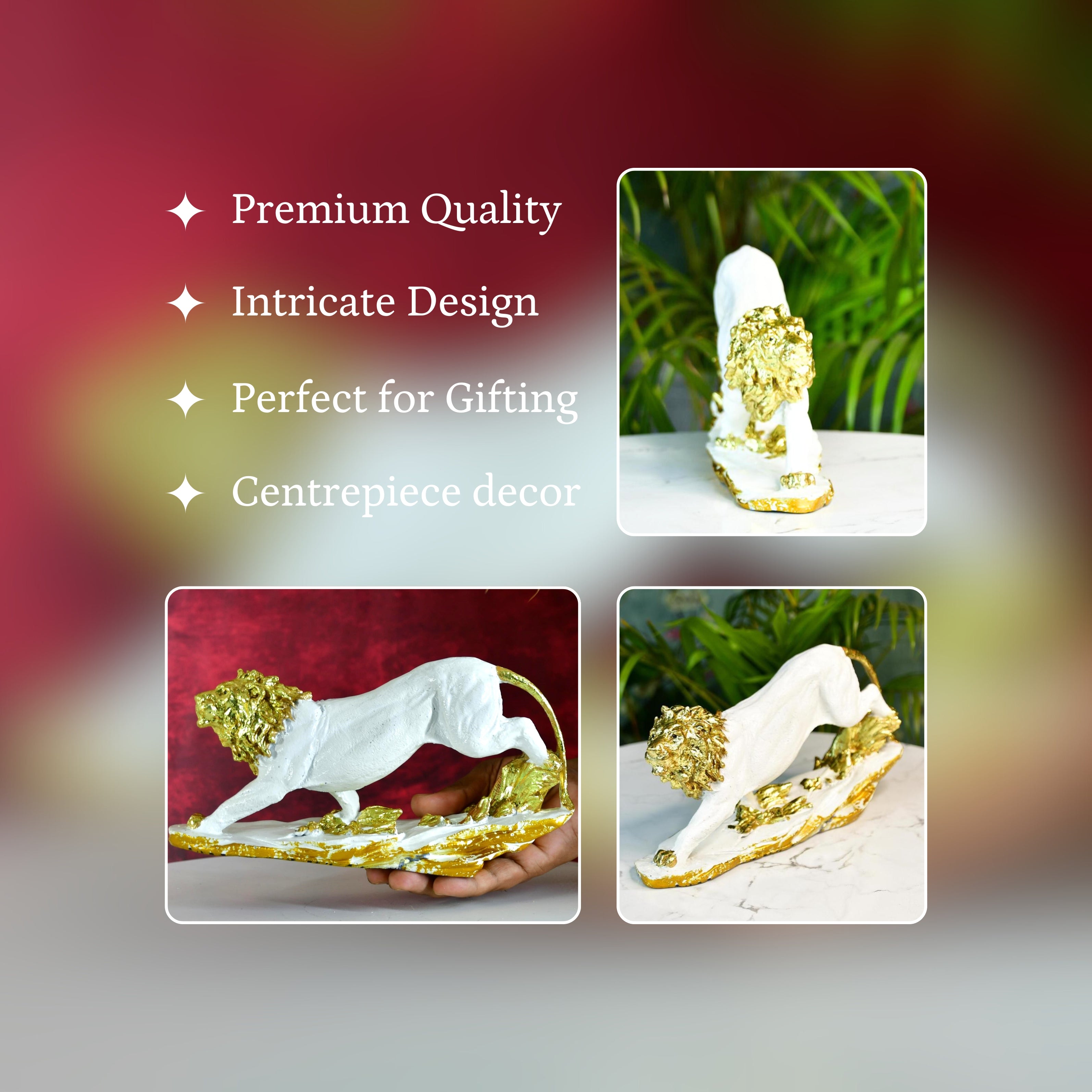 Mayii Resin Leaping Lion