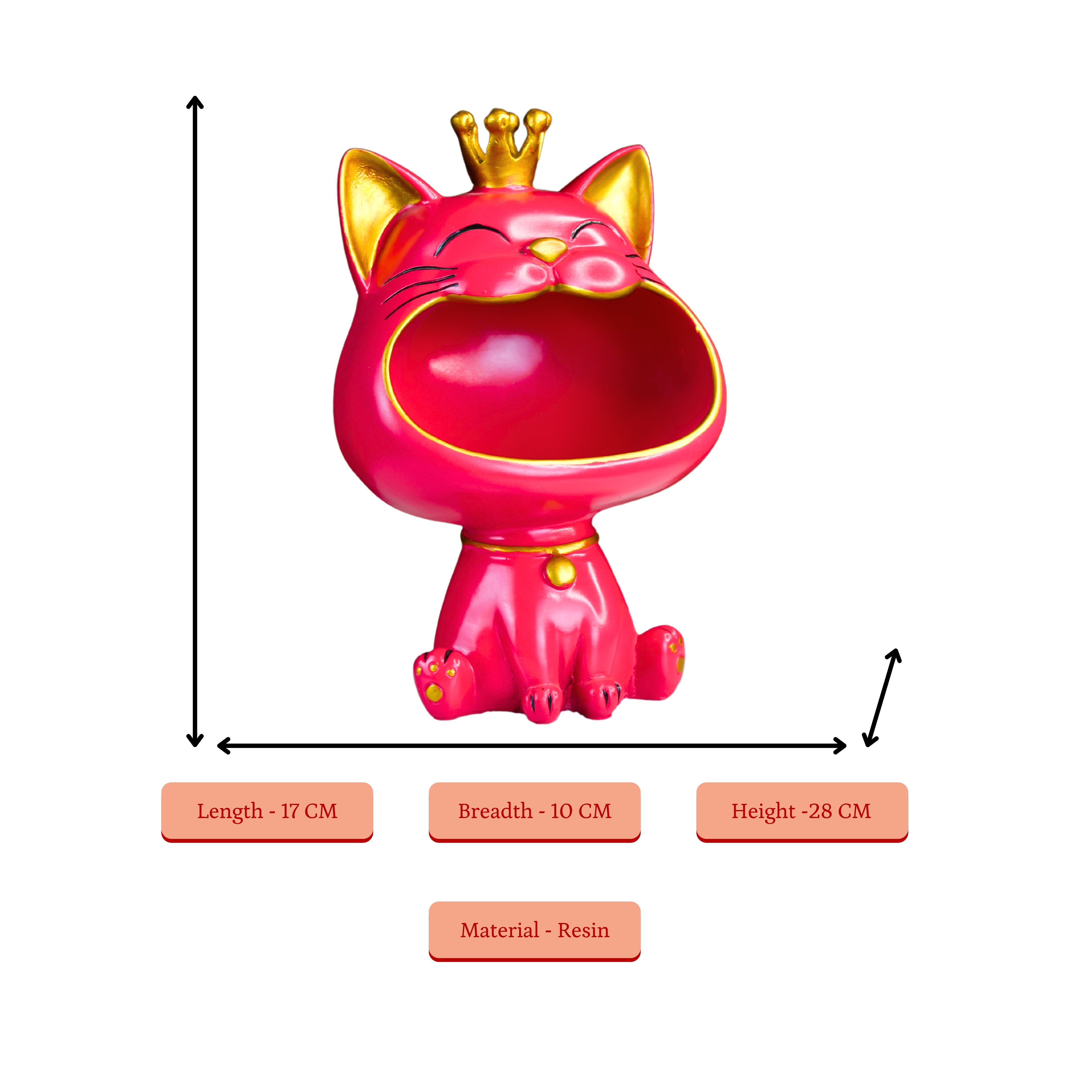 Mayii Moulded Resin Cat Holder
