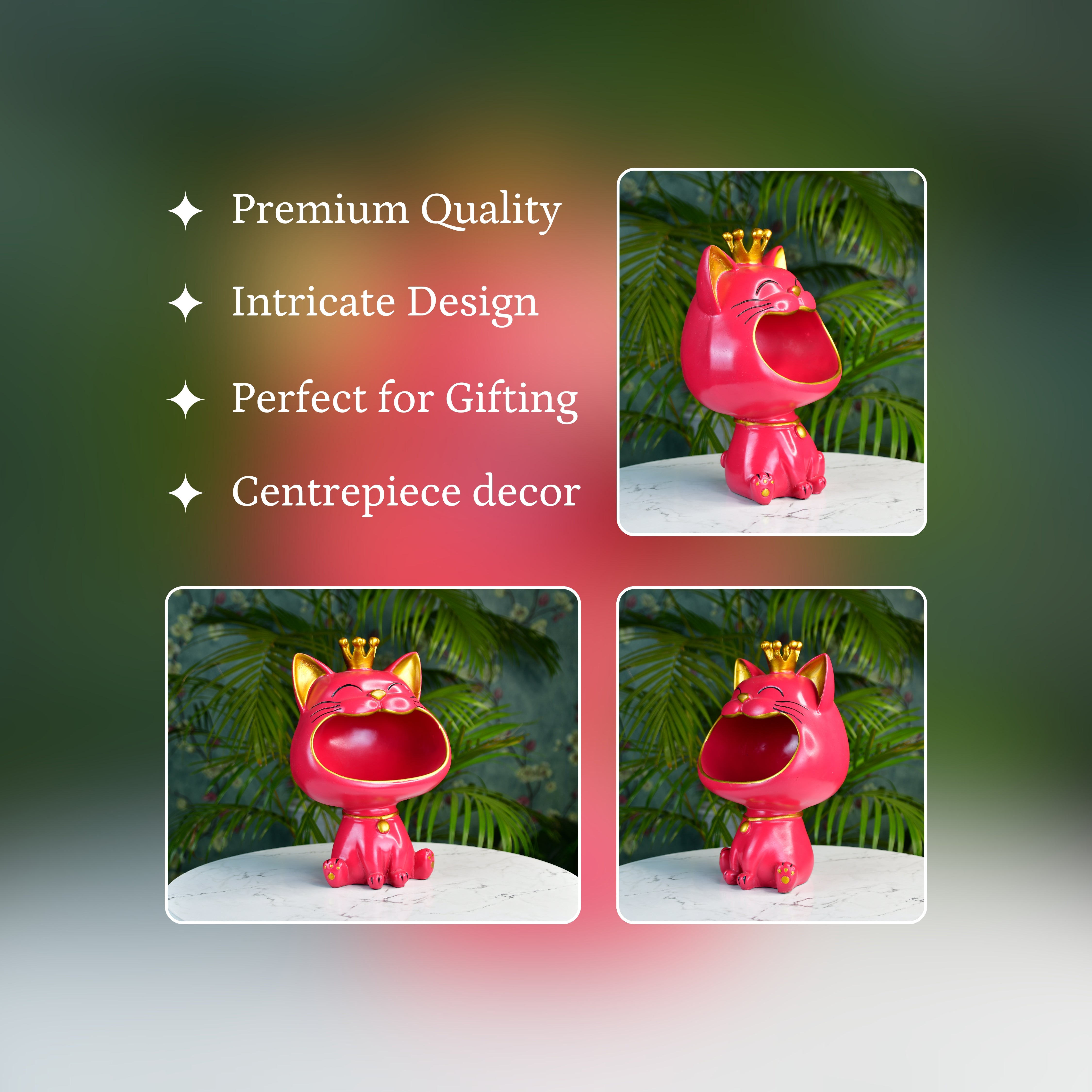 Mayii Moulded Resin Cat Holder