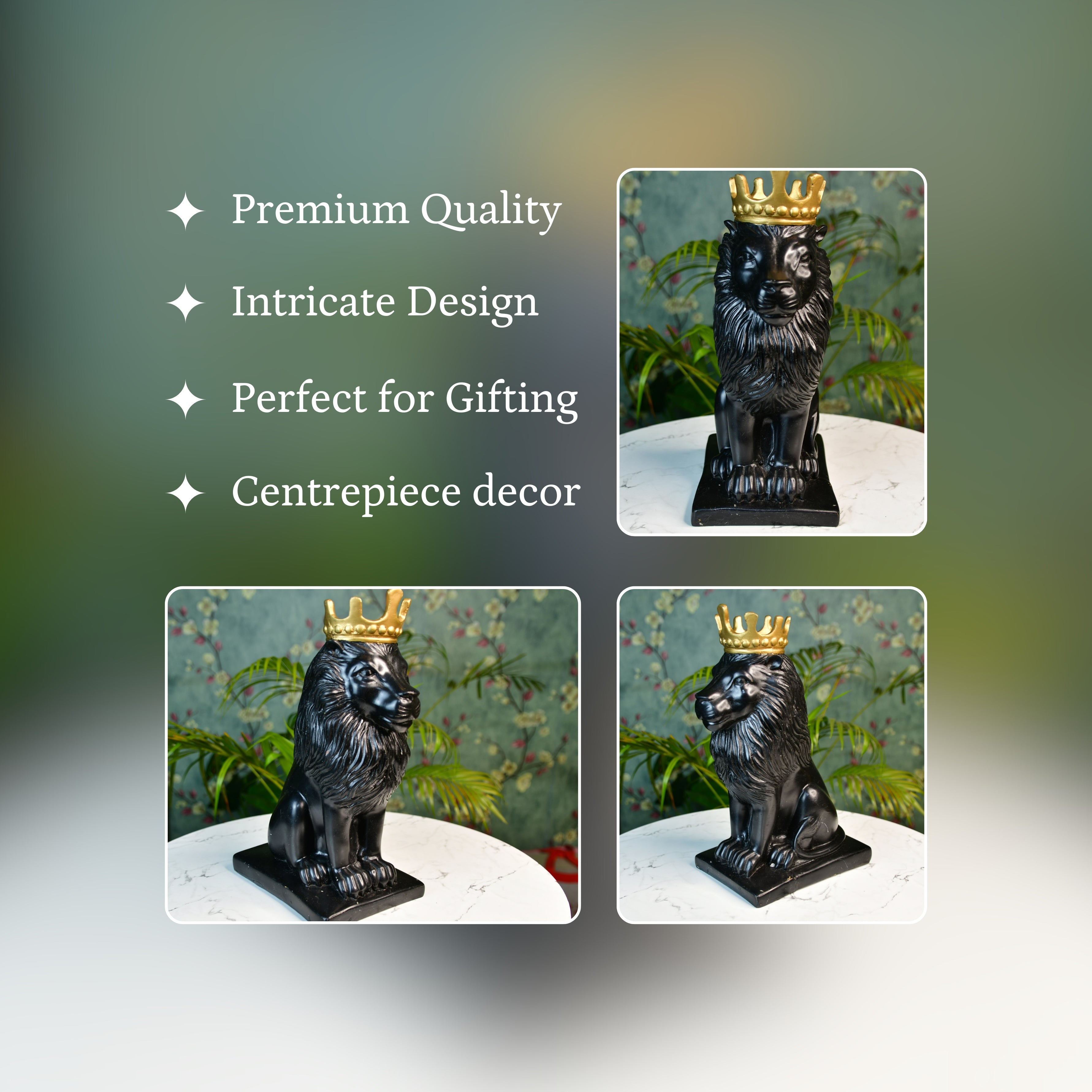 Mayii Black Lion Showpiece
