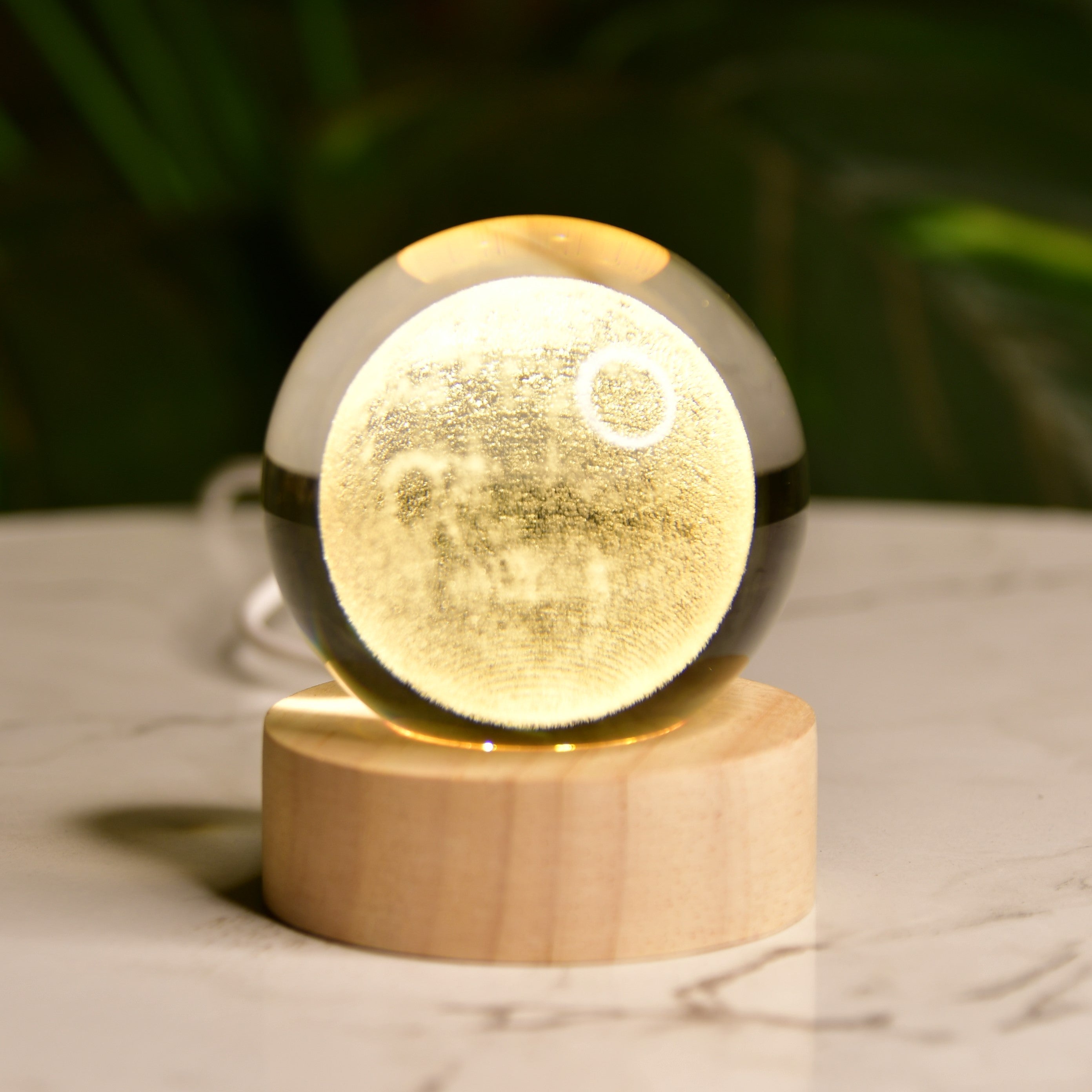 Mayii Luna Sphere: Enchanting Crystal Ball Lamp with Moon Glow