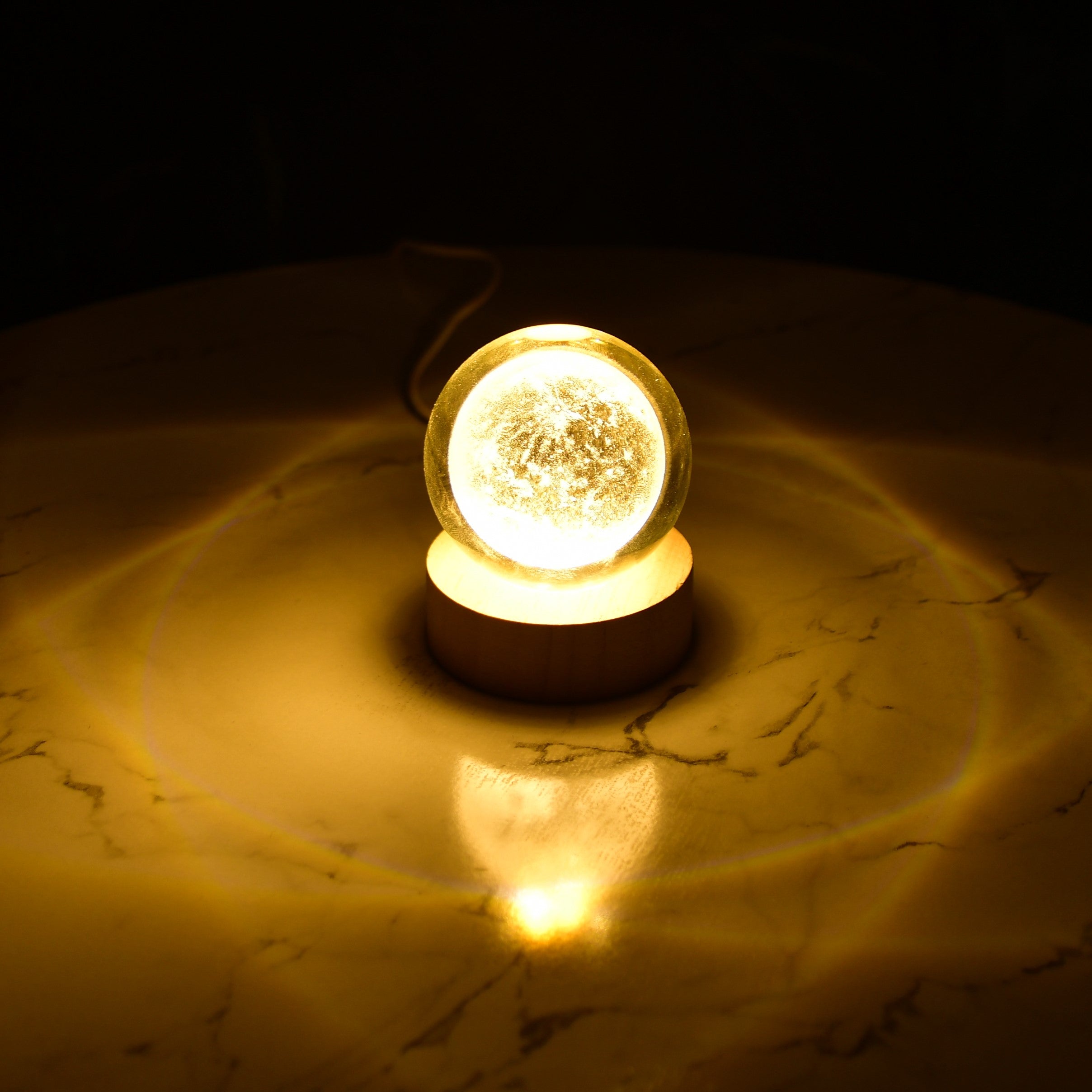 Mayii Luna Sphere: Enchanting Crystal Ball Lamp with Moon Glow