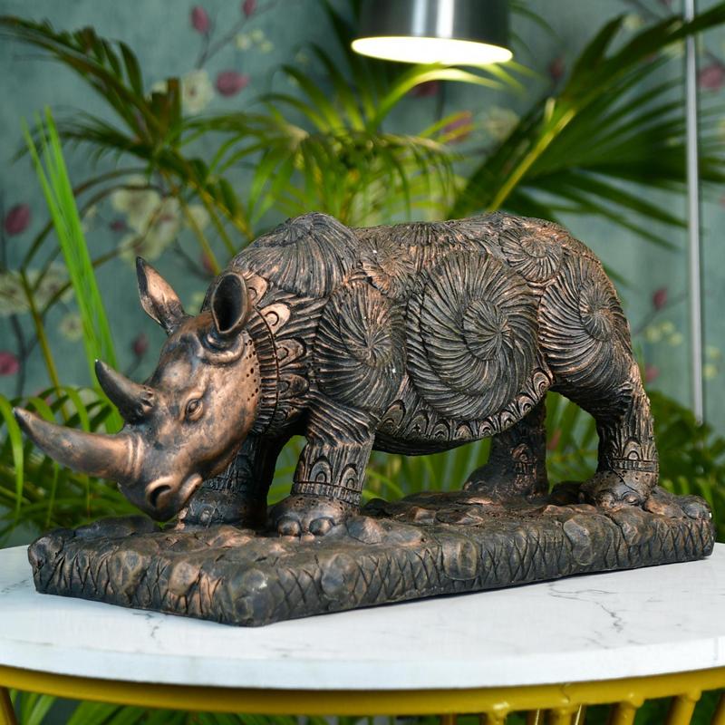Mayii Resin Rhino Decor