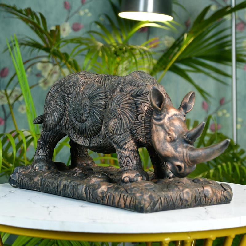 Mayii Resin Rhino Decor